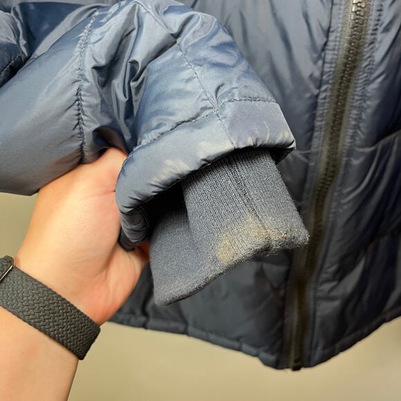 Levi's Men's Full Zip Winter Hooded Puffer Jacket Coat Navy Blue Size Large - Picture 4 of 10